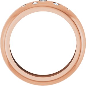 14K Rose Gold Lightweight Dome Ring Mounting Size 9.5 – image 3