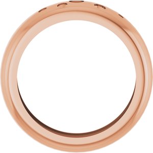 14K Rose Gold Lightweight Dome Ring Mounting Size 9.5 – image 4