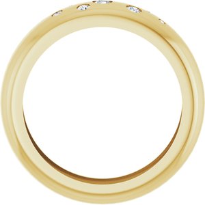 14K Yellow Gold 1/5 CTW Natural Diamond Ring Size 9.5 – image 2