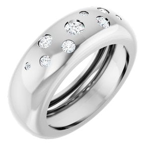 14K White Gold 1/5 CTW Natural Diamond Ring Size 4