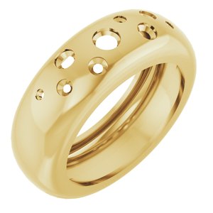 14K Yellow Gold Lightweight Dome Ring Mounting Size 4 – image 2