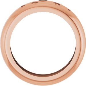 14K Rose Gold Lightweight Dome Ring Mounting Size 8 – image 4