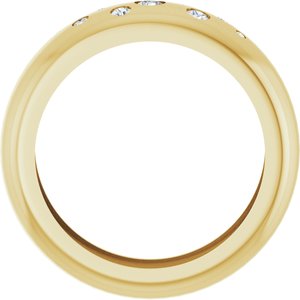 14K Yellow Gold 1/5 CTW Natural Diamond Ring Size 8 – image 2