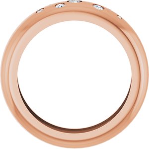 14K Rose Gold 1/5 CTW Natural Diamond Ring Size 8 – image 2