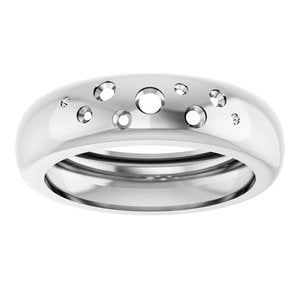14K White Gold Lightweight Dome Ring Mounting Size 9.5 – image 6