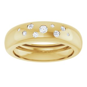 14K Yellow Gold 1/5 CTW Natural Diamond Ring Size 9.5 – image 3