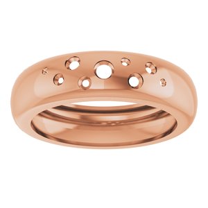 14K Rose Gold Lightweight Dome Ring Mounting Size 9.5 – image 6
