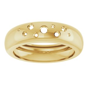 14K Yellow Gold Lightweight Dome Ring Mounting Size 9.5 – image 6