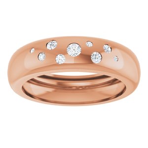 14K Rose Gold Lightweight Dome Ring Mounting Size 9.5 – image 5