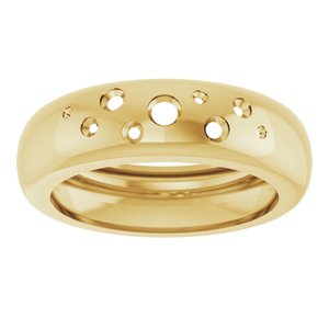 14K Yellow Gold Lightweight Dome Ring Mounting Size 8 – image 6
