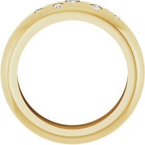 14K Yellow Gold 1/5 CTW Natural Diamond Ring Size 7.5 – image 2
