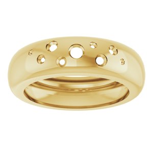 14K Yellow Gold Lightweight Dome Ring Mounting Size 7.5 – image 6