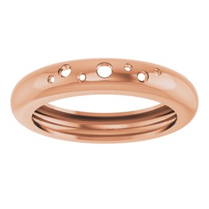 14K Rose Gold Lightweight Accented Dome Ring Mounting Size 8.5 – image 6