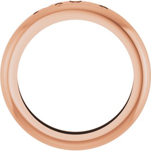 14K Rose Gold Lightweight Accented Dome Ring Mounting Size 8.5 – image 4