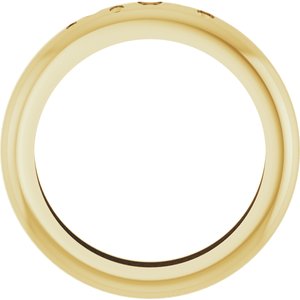 14K Yellow Gold Lightweight Accented Dome Ring Mounting Size 8.5 – image 4