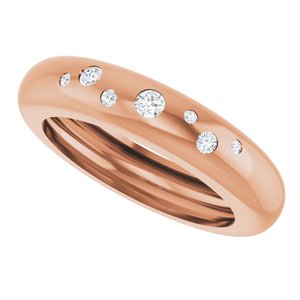 14K Rose Gold .08 CTW Natural Diamond Ring Size 5 – image 5