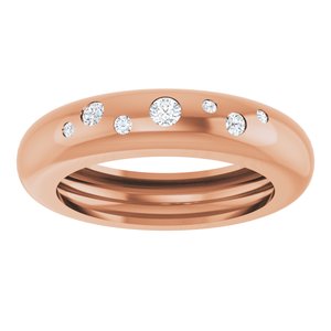 14K Rose Gold .08 CTW Natural Diamond Ring Size 4 – image 3