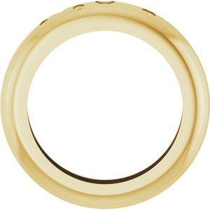 14K Yellow Gold Lightweight Accented Dome Ring Mounting Size 5 – image 4