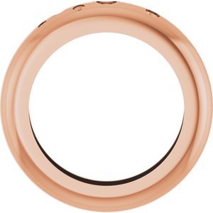 14K Rose Gold Lightweight Accented Dome Ring Mounting Size 4 – image 4