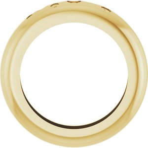 14K Yellow Gold Lightweight Accented Dome Ring Mounting Size 4 – image 4