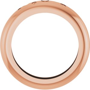 14K Rose Gold Lightweight Accented Dome Ring Mounting Size 6 – image 4