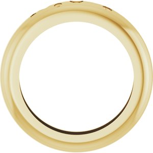 14K Yellow Gold Lightweight Accented Dome Ring Mounting Size 6 – image 4