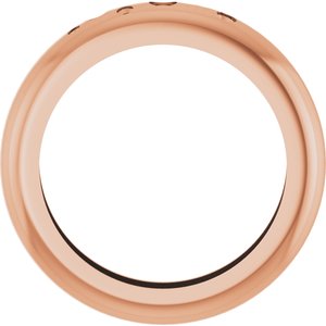 14K Rose Gold Lightweight Accented Dome Ring Mounting Size 7 – image 4