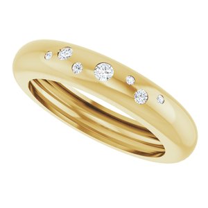 14K Yellow Gold .08 CTW Natural Diamond Ring Size 7 – image 5