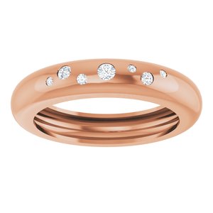 14K Rose Gold .08 CTW Natural Diamond Ring Size 7 – image 3