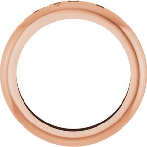 14K Rose Gold Lightweight Accented Dome Ring Mounting Size 9.5 – image 4