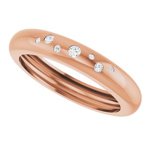 14K Rose Gold .08 CTW Natural Diamond Ring Size 10 – image 5