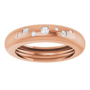 14K Rose Gold .08 CTW Natural Diamond Ring Size 4.5 – image 3