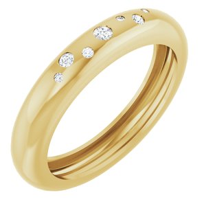 14K Yellow Gold .08 CTW Lab-Grown Diamond Ring Size 9.5