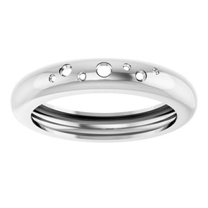 14K White Gold Lightweight Accented Dome Ring Mounting Size 9.5 – image 6