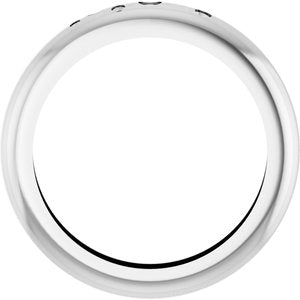 14K White Gold Lightweight Accented Dome Ring Mounting Size 10 – image 4
