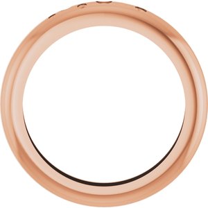 14K Rose Gold Lightweight Accented Dome Ring Mounting Size 10 – image 4
