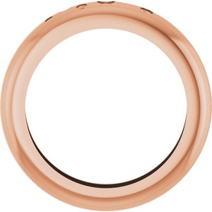14K Rose Gold Lightweight Accented Dome Ring Mounting Size 7.5 – image 4