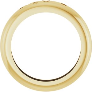 14K Yellow Gold Lightweight Accented Dome Ring Mounting Size 7.5 – image 4