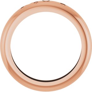 14K Rose Gold Lightweight Accented Dome Ring Mounting Size 9 – image 4
