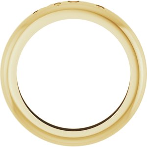 14K Yellow Gold Lightweight Accented Dome Ring Mounting Size 9 – image 4