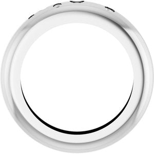 14K White Gold Lightweight Accented Dome Ring Mounting Size 4.5 – image 4