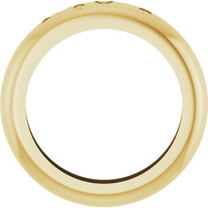 14K Yellow Gold Lightweight Accented Dome Ring Mounting Size 6.5 – image 4