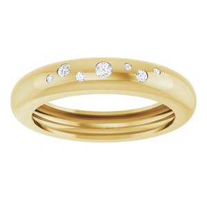 14K Yellow Gold .08 CTW Natural Diamond Ring Size 8 – image 3