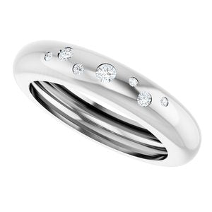 14K White Gold .08 CTW Natural Diamond Ring Size 6.5 – image 5