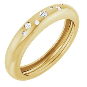 14K Yellow Gold .08 CTW Natural Diamond Ring Size 9