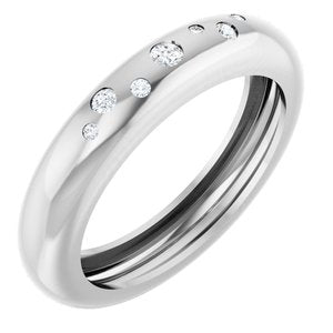 14K White Gold .08 CTW Lab-Grown Diamond Ring Size 7.5