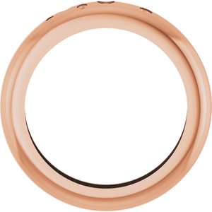 14K Rose Gold Lightweight Accented Dome Ring Mounting Size 8 – image 4
