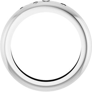 14K White Gold Lightweight Accented Dome Ring Mounting Size 8 – image 4
