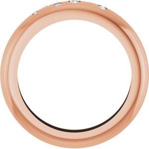 14K Rose Gold .08 CTW Lab-Grown Diamond Ring Size 8 – image 2