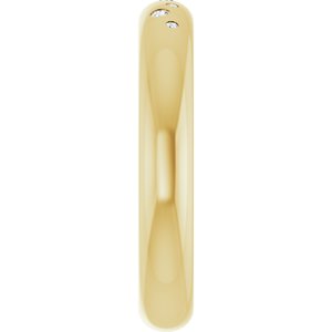 14K Yellow Gold Lightweight Accented Dome Ring Mounting Size 9 – image 7